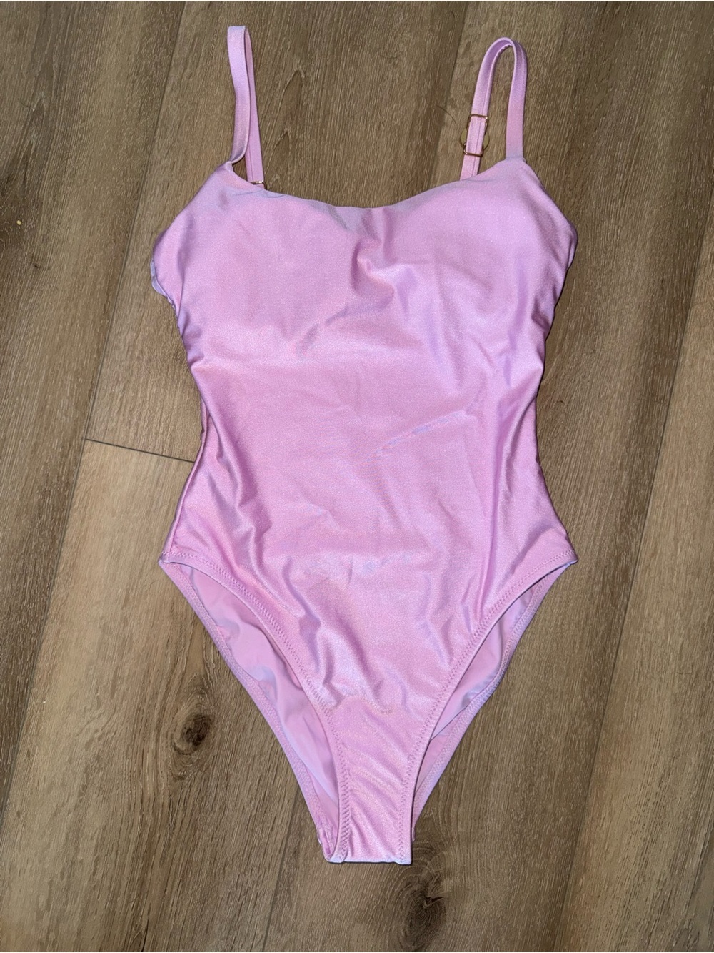 NWT L’AGENCE Remi Light Violet Pink Shimmer One Piece Swimsuit size XS